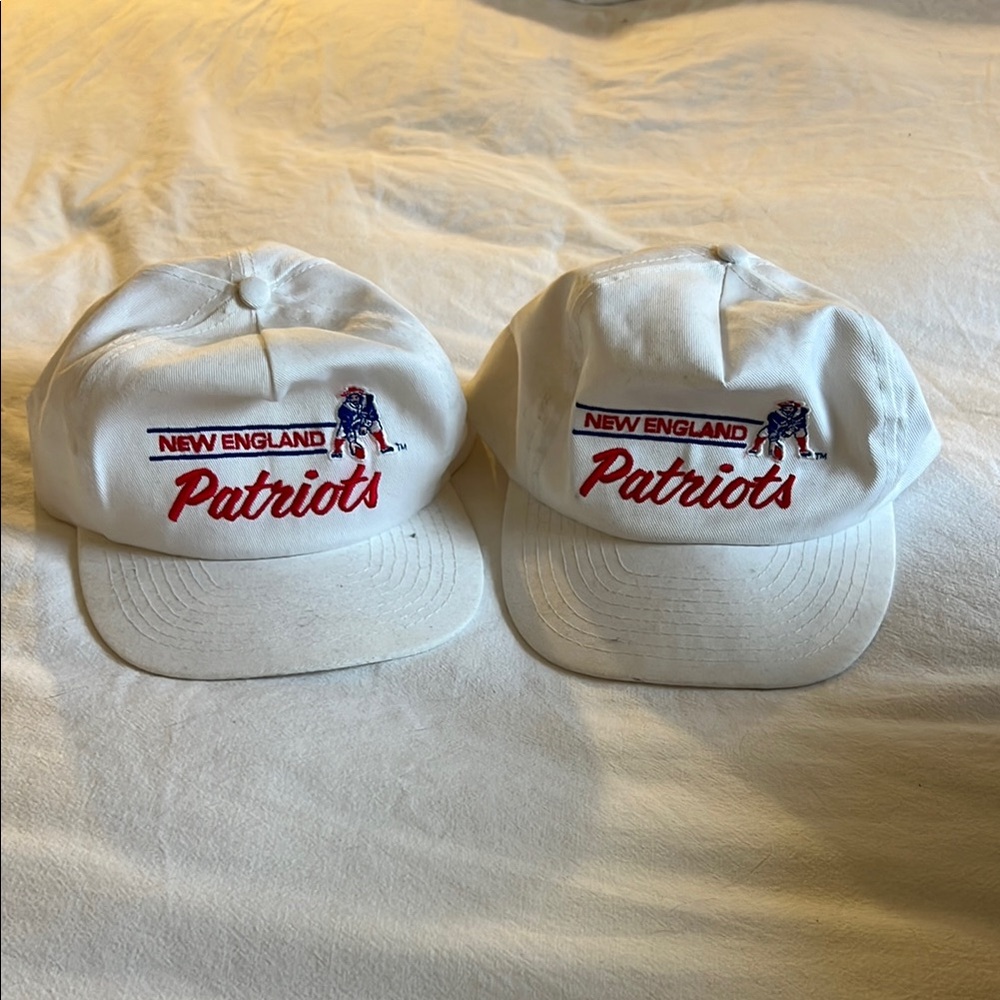 Vintage New England Patriots White Caps